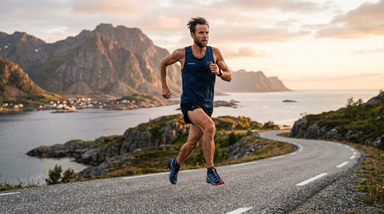 Løber på nordisk kystvej